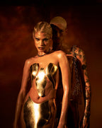Amelia Bag GOLD - transparent designer bag by Augusto Ju Nior